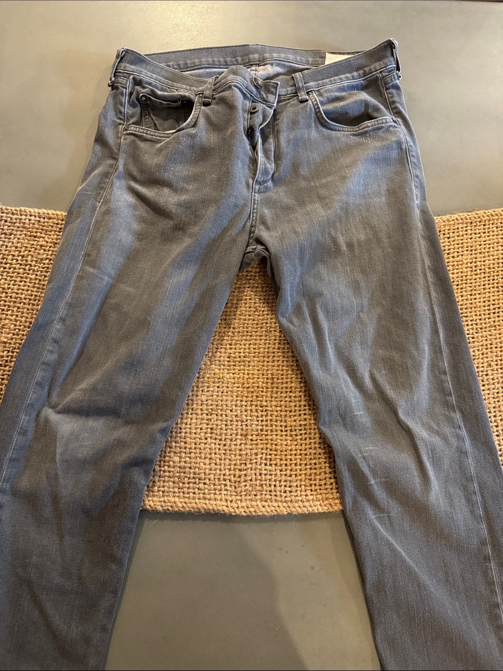 rag & bone Men's Slim Straight Jeans in Charcoal